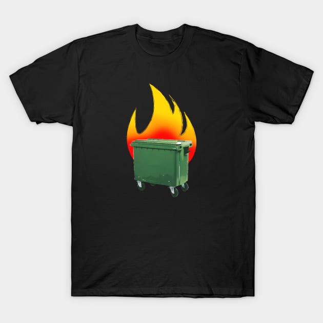 burning container T-Shirt by manuvila